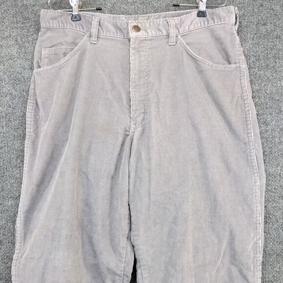 Branders Men's Corduroy Pants Gray 34x30 Cotton Blend 5-Pocket - Picture 3 of 13